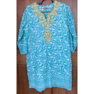 Bella Tu Beaded Embellished Tunic Dress L